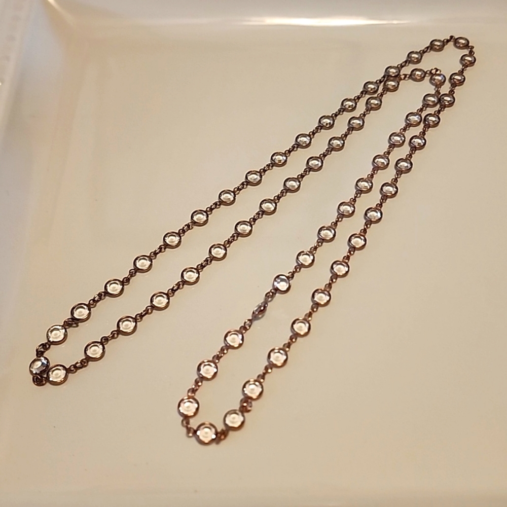 Touchstone Crystal Chanelle Necklace Blush